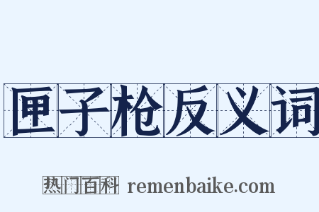 匣子枪反义词是什么意思的图片